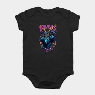 DEER RAVE ON TECHNO Baby Bodysuit